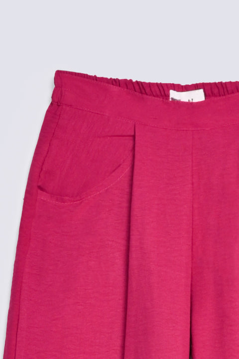 GIRLS WIDE LEG PLEATED TROUSER