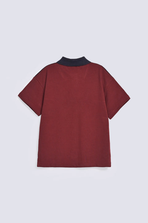 BOYS CONTRAST PANEL POLO