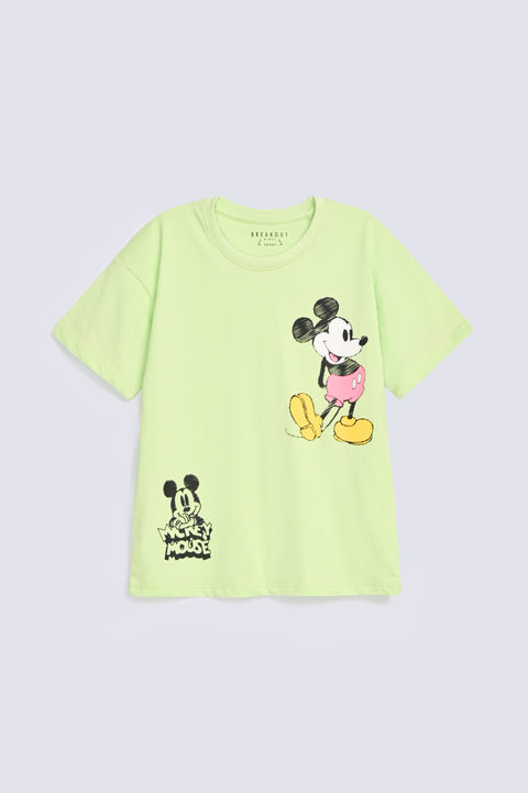GIRLS DROP SHOULDER MICKEY T-SHIRT