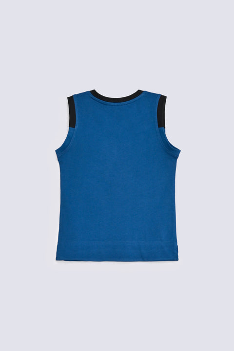 BOYS CONTRAST RIB DETAIL TANK TOP