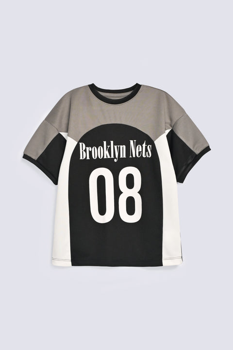 BOYS CONTRAST PANEL SPORTY TEE