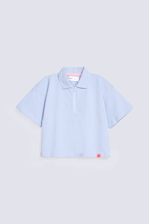 GIRLS BOXY FIT ZIPPED POLO