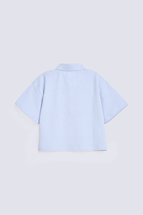 GIRLS BOXY FIT ZIPPED POLO