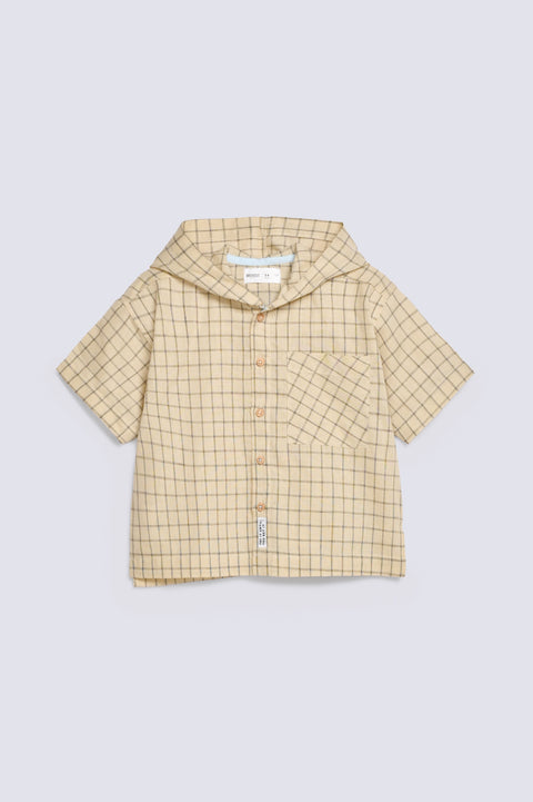 BOYS CHECKERED SHIRT WITH HOOD