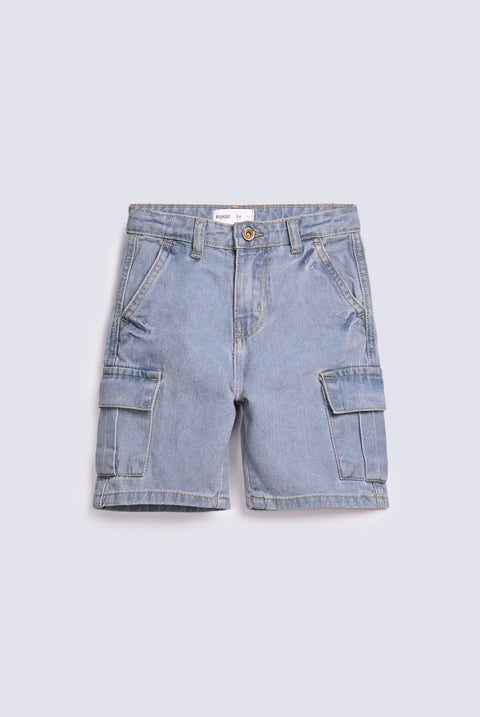 BOYS CARGO DENIM SHORTS