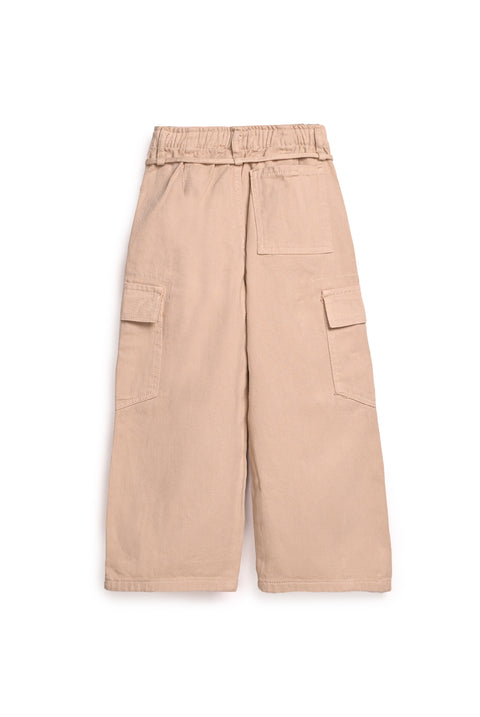 GIRLS LOOSE CARGO DENIM