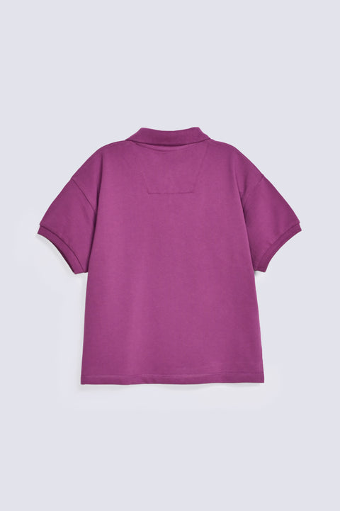 BOYS ZIPPED PLACKET POLO