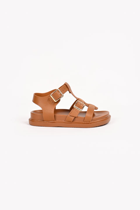 GIRLS DOUBLE BUCKLE FLAT SANDALS
