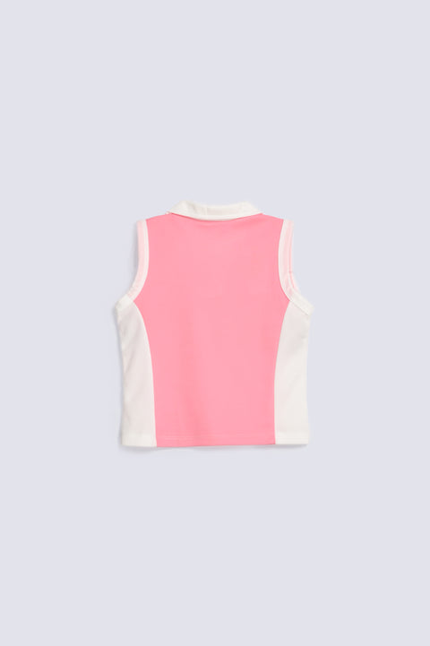 GIRLS SLEEVELESS POLO