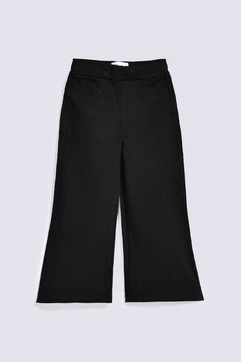GIRLS DENIM LOOK FLARED JEGGINGS