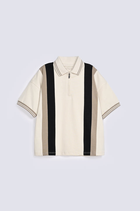BOYS CONTRAST PANEL POLO