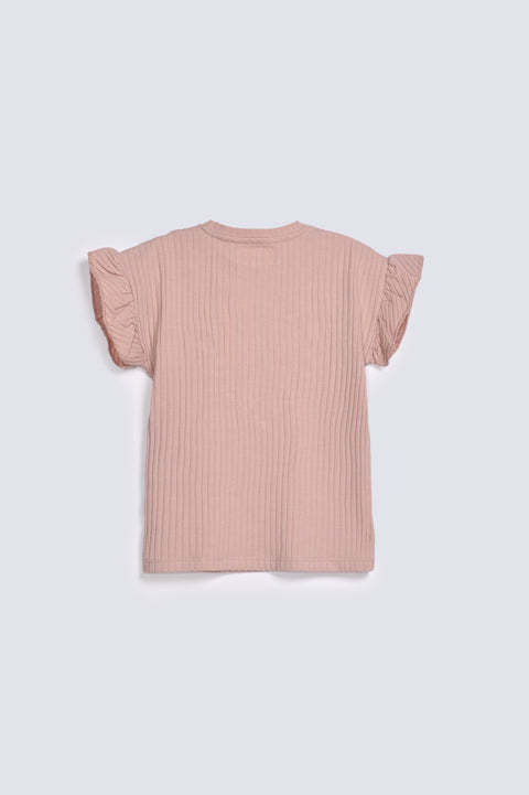 GIRLS SPECIAL KNIT EMBELLISHED T-SHIRT