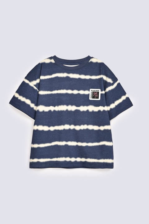 BOYS TIE & DYE STRIPED TEE