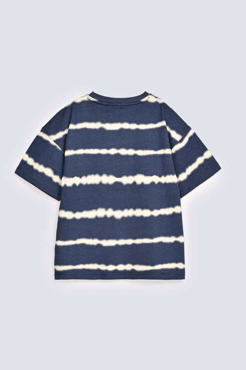 BOYS TIE & DYE STRIPED TEE