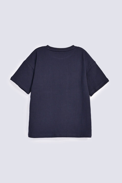 BOYS TEXTURED EMBROIDERED TEE