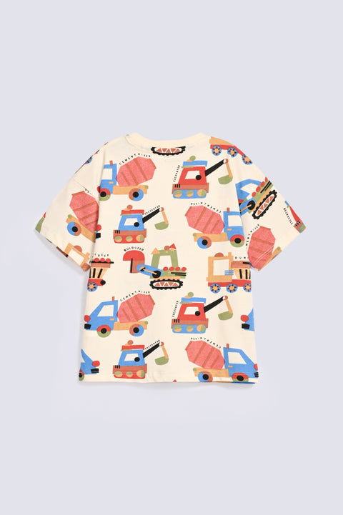 BOYS DROP SHOULDER PRINTED TEE