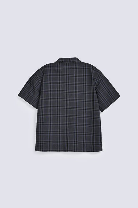 BOYS CHECKERED RESORT COLLAR SHIRT