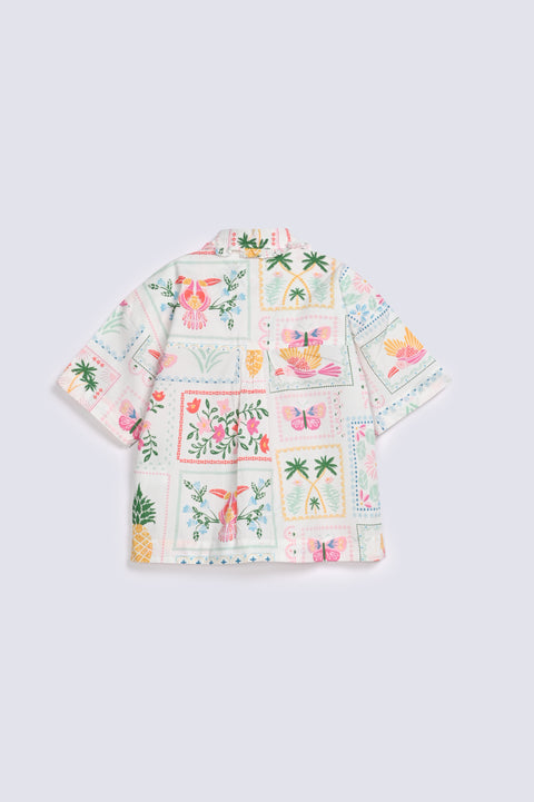 GIRLS LACE PRINTED TOP