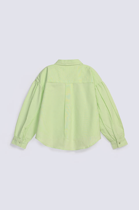 GIRLS BOXY BUTTON DOWN SHIRT