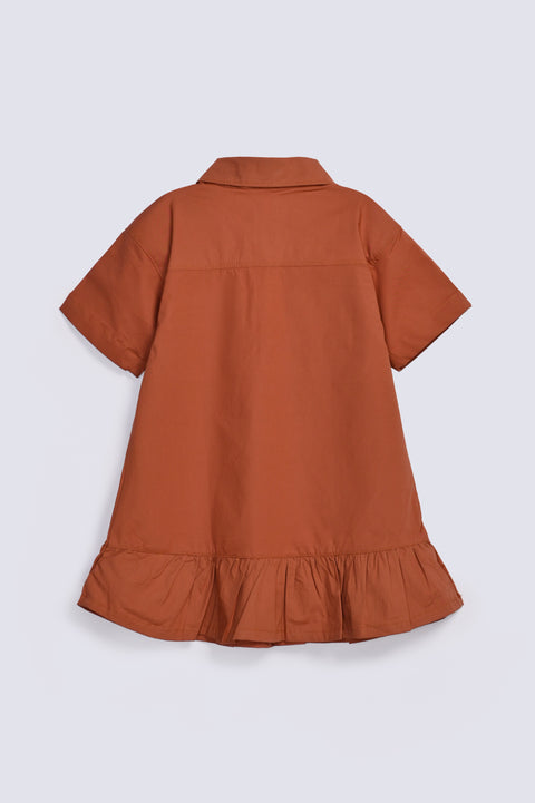 GIRLS POCKET DETAIL DRESS
