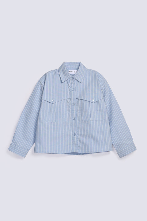 GIRLS STRIPED BUTTON DOWN SHIRT