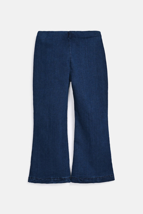 GIRLS DENIM LOOK FLARED JEGGINGS