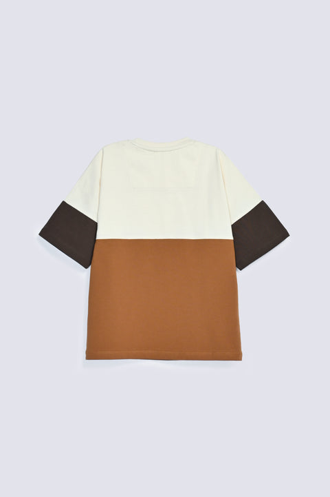 BOYS CONTRAST PANEL TEE