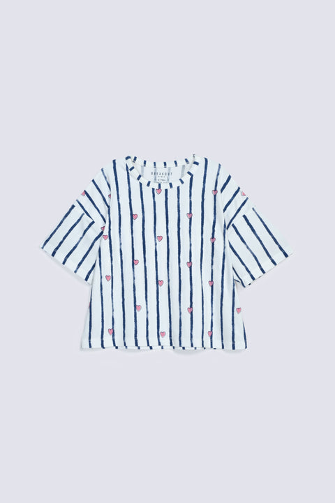 GIRLS BOXY STRIPED T-SHIRT