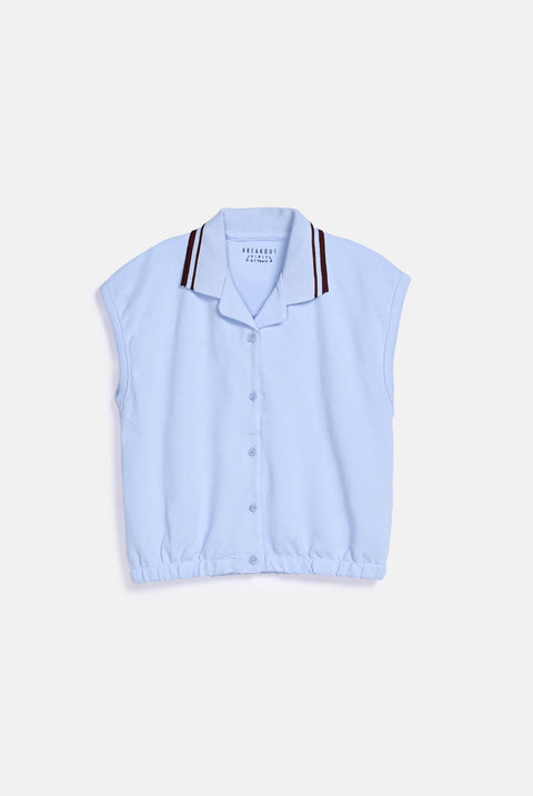 GIRLS SPECIAL KNIT BUTTON DOWN POLO