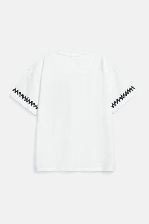BOYS POCKET DETAIL PRINTED TEE