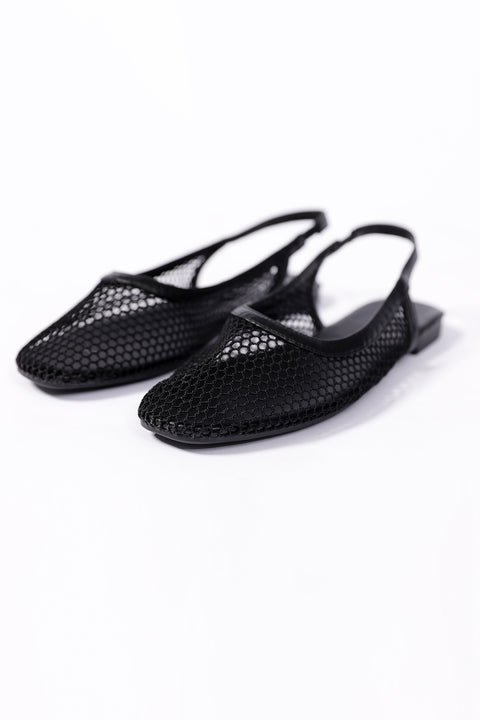 MESH SLINGBACK PUMPS