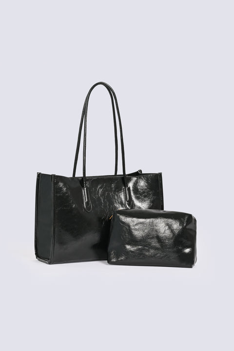 PATENT TOTE BAG