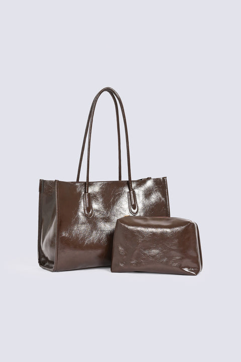 PATENT TOTE BAG