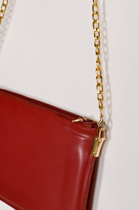 HAND BAG WITH DETACHABLE CHAIN