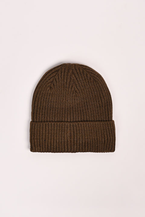 WOOL BEANIE WITH INSIDE FUR