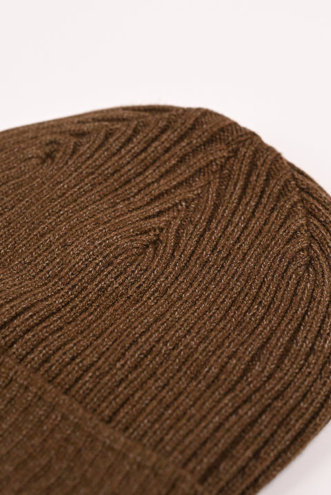 WOOL BEANIE WITH INSIDE FUR