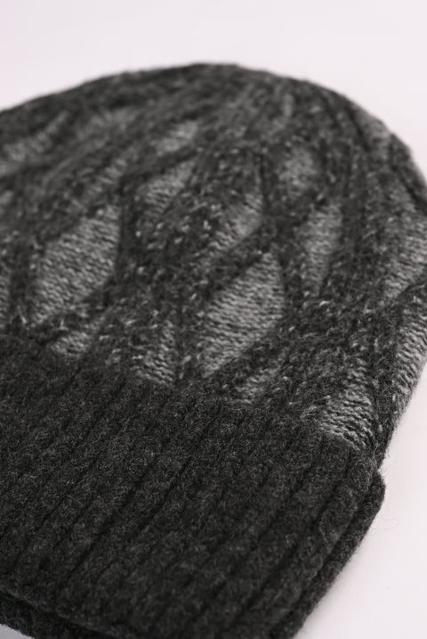 WOOL BEANIE WITH INSIDE FUR