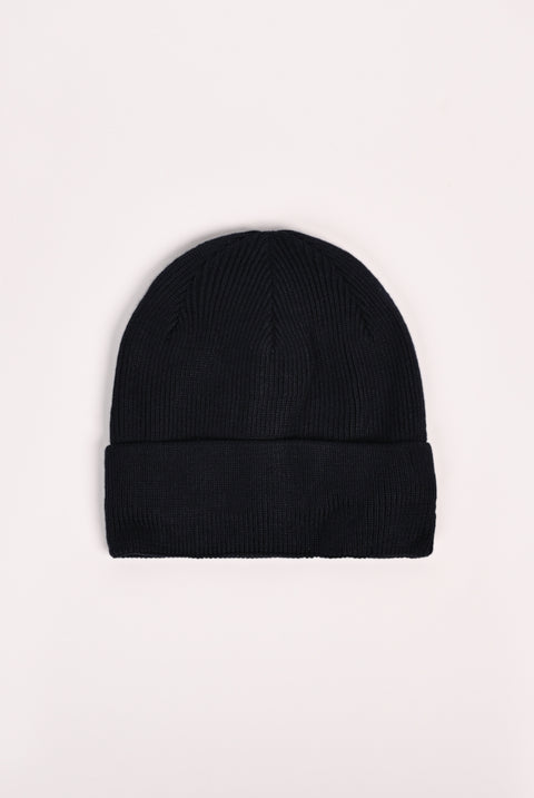 WOOL BEANIE WITH INSIDE FUR