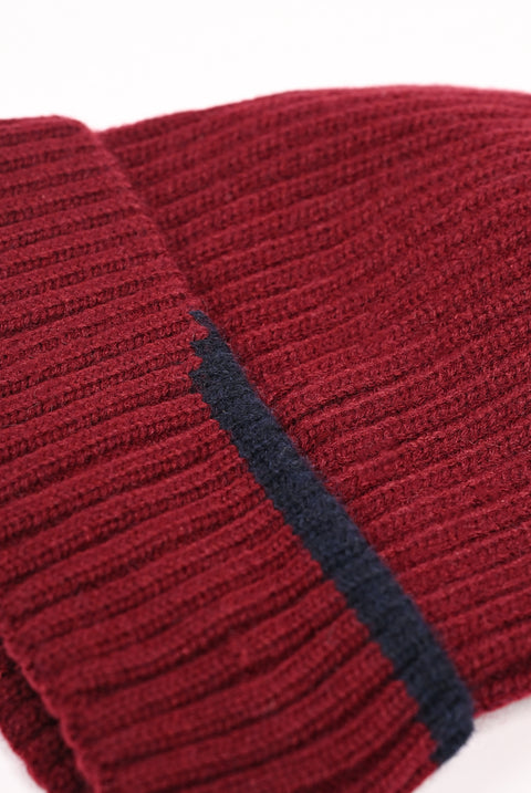 WOOL BEANIE WITH INSIDE FUR
