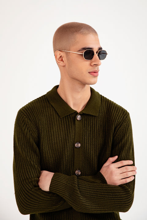 SWEATER POLO CARDIGAN