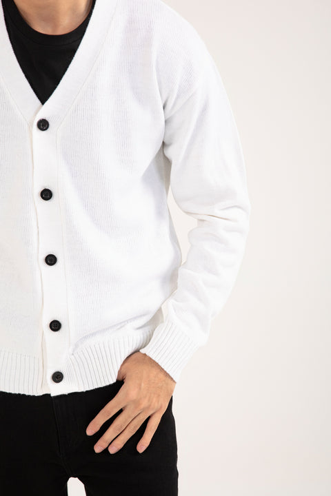 RELAXED FIT CARDIGAN SWEATER