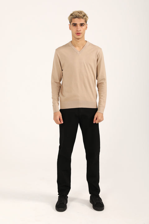 FINE KNIT V-NECK SWEATER