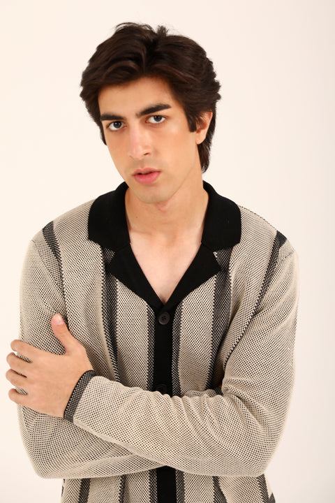 RESORT COLLAR BUTTON DOWN SWEATER