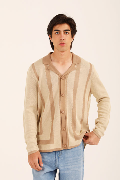 RESORT COLLAR BUTTON DOWN SWEATER