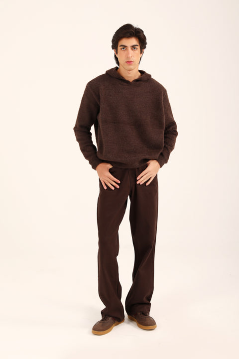 BOXY FIT BRUSHED WOOL BLEND SWEATER