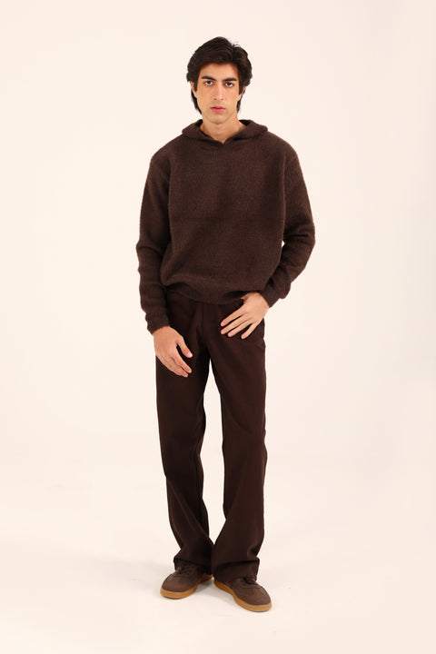 BOXY FIT BRUSHED WOOL BLEND SWEATER