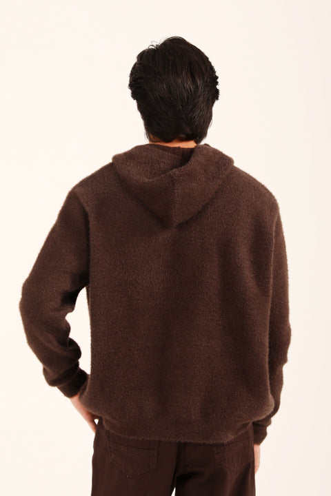 BOXY FIT BRUSHED WOOL BLEND SWEATER