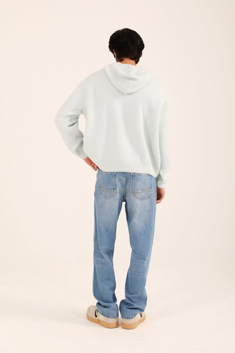 BOXY FIT BRUSHED WOOL BLEND SWEATER