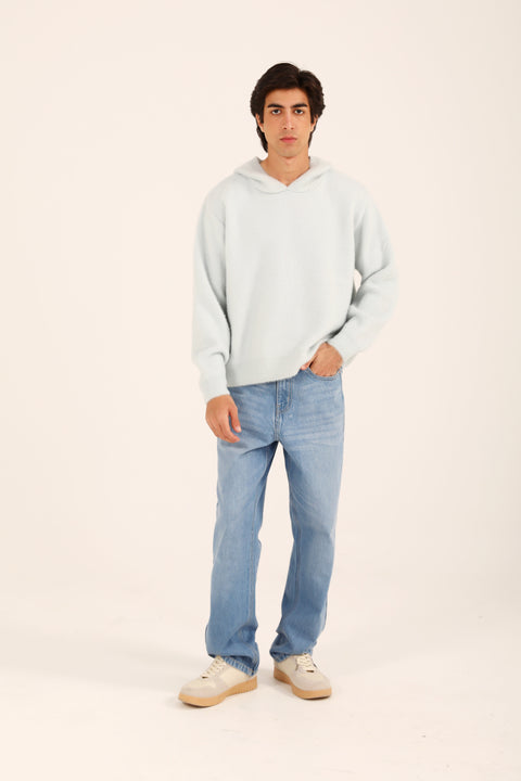 BOXY FIT BRUSHED WOOL BLEND SWEATER
