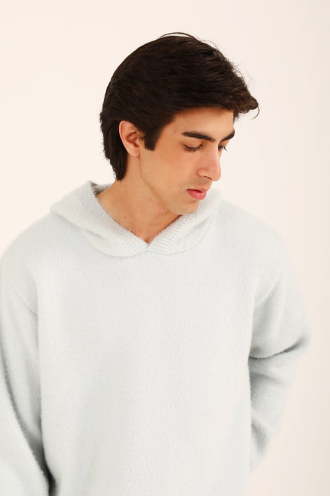 BOXY FIT BRUSHED WOOL BLEND SWEATER